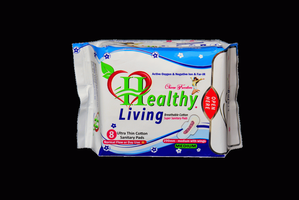 Healthy Living Sanitary Pads for 290mm with Anions and Magnetic Energy are designed for wellness during periods.